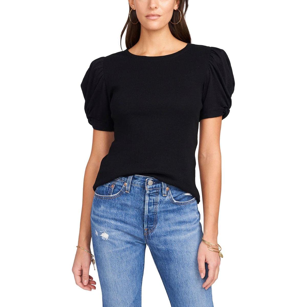 1.STATE Puff Short Sleeve Tee Rich Black XL