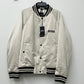 Jaqueta bomber masculina Boss Crospa com logotipo bordado, branca, tamanho 42