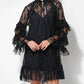 Adelyn Rae - Lorena Lace Ruffled Shift Dress