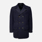 Casaco masculino Ralph Lauren de lã dupla face, azul, tamanho 36