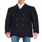 Casaco masculino Ralph Lauren de lã dupla face, azul, tamanho 36