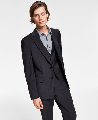 Calvin Klein Men's Infinite Stretch Solid Slim Fit Suit Jacket Black Size 42