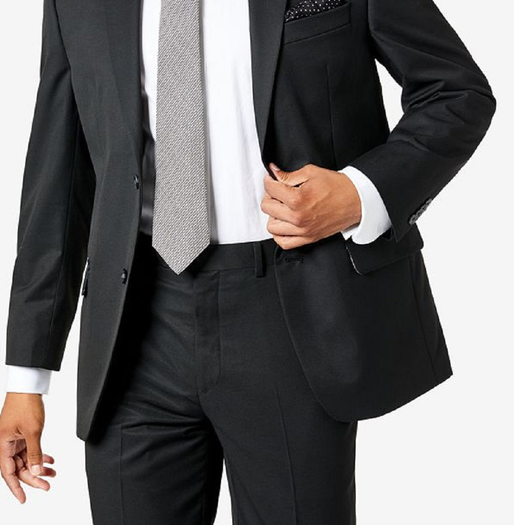 Jaqueta Sean John Masculina Classic Fit Preta Sólida Tamanho 46