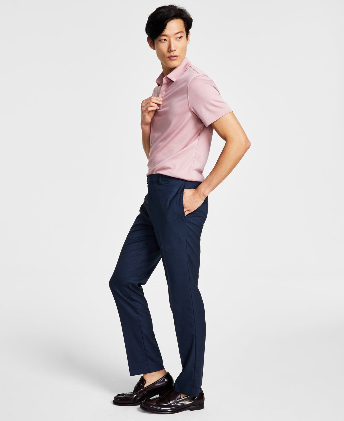 Calça social slim fit masculina Calvin Klein azul tamanho 32x30