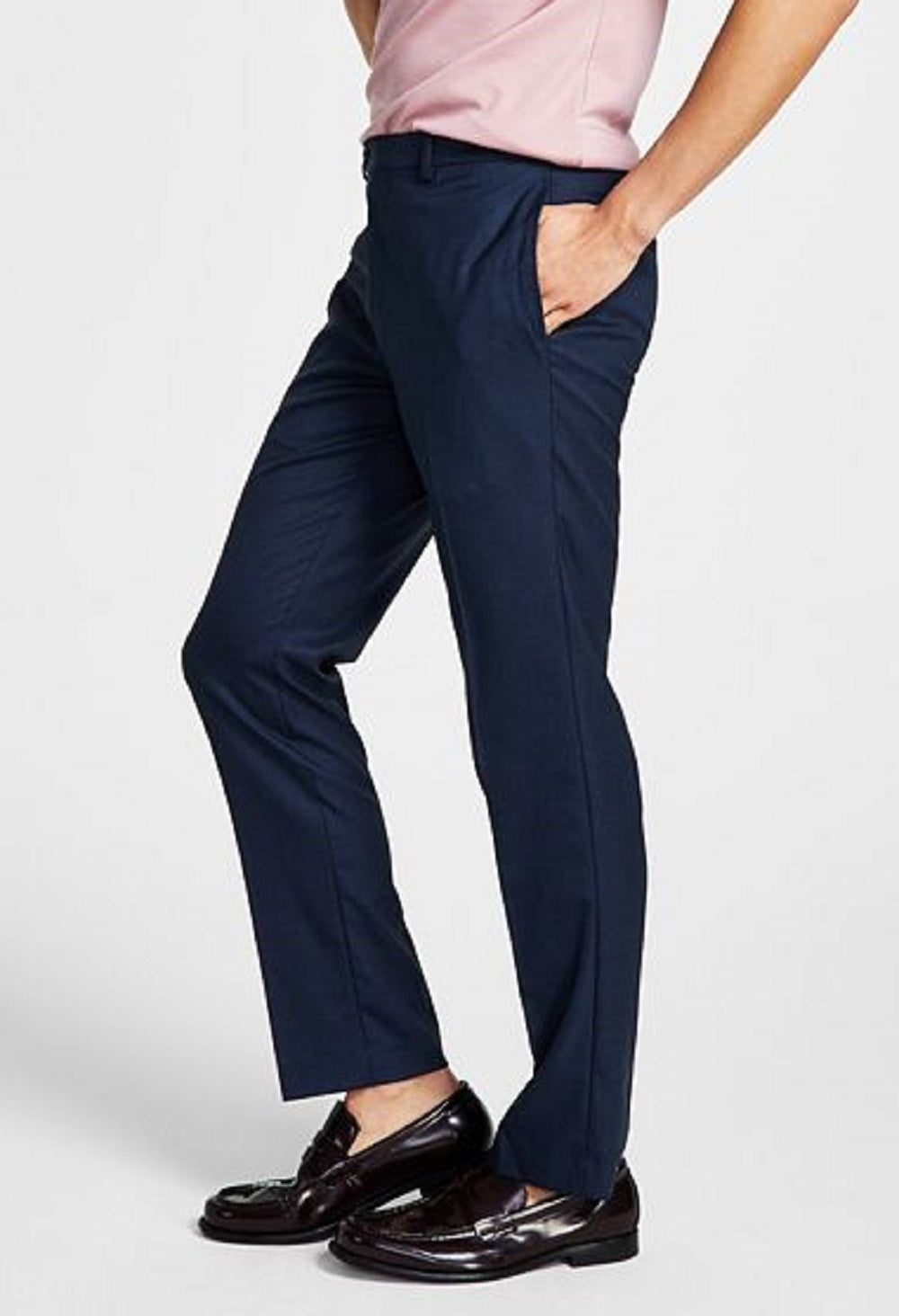Calça social slim fit masculina Calvin Klein azul tamanho 32x32