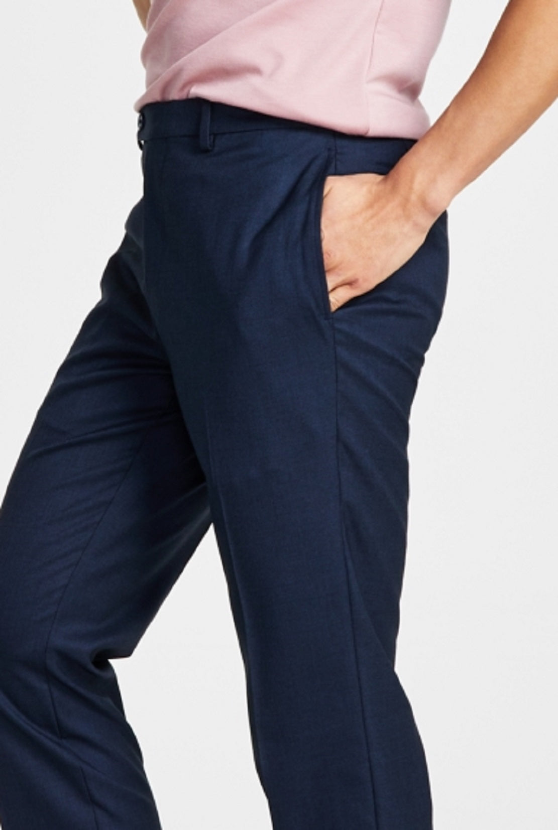 Calça social slim fit masculina Calvin Klein azul tamanho 34x30