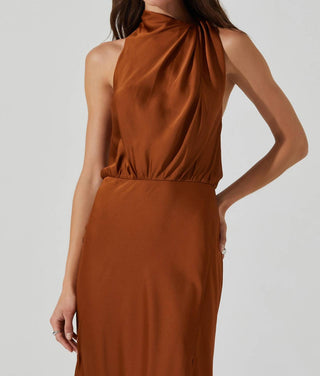 Astr - Vestido midi de cetim Jelyn