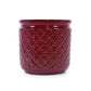 3 Pieces Ceramic Flowerpot Set, Bean Paste Red