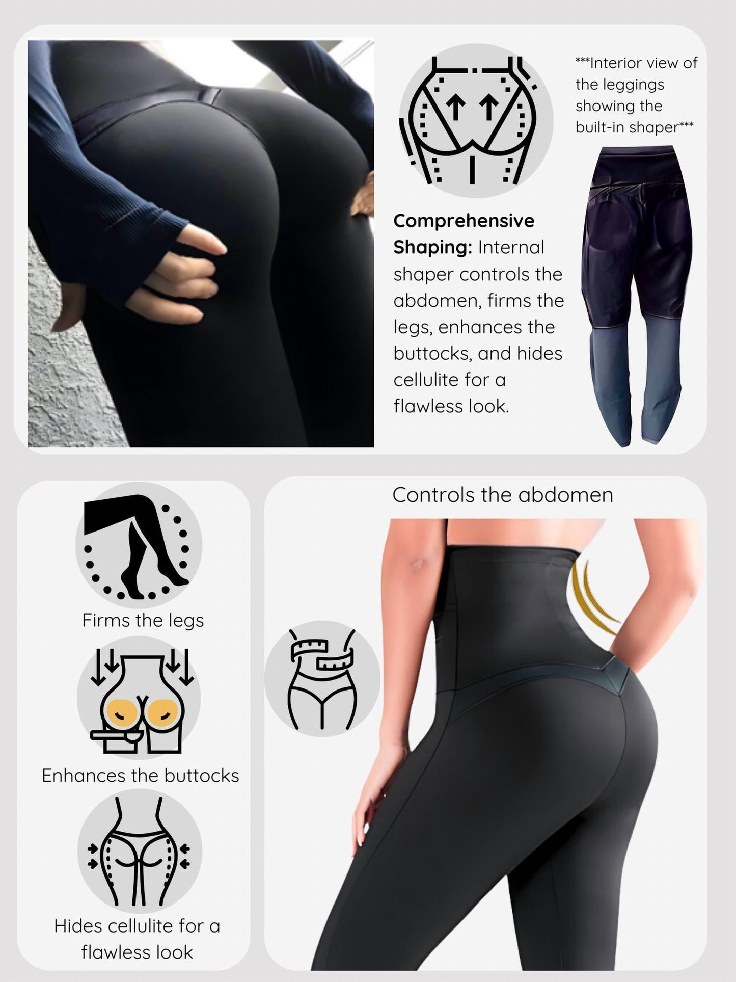 Siluets - Women's Tummy Control Leggings With Powernet & Butt Lift – Ultimate Shaping, Support, And Comfort