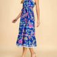 &Merci - Tropical Floral Ricrac Midi Dress