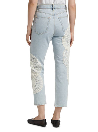 Frame - Crochet Vertical Crop Jeans