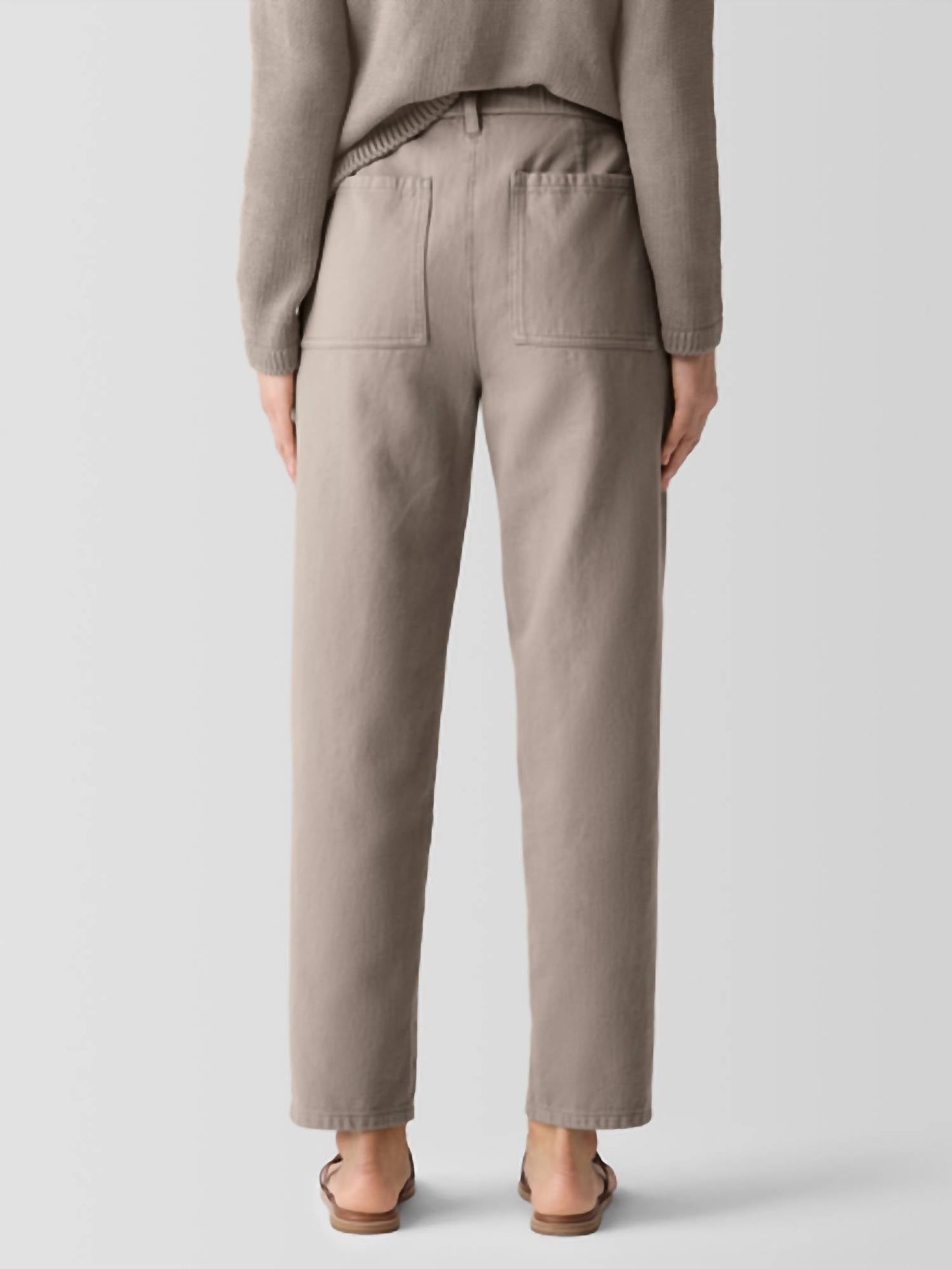 Eileen Fisher - Garment-dyed Utility Organic Cotton Tapered Pant