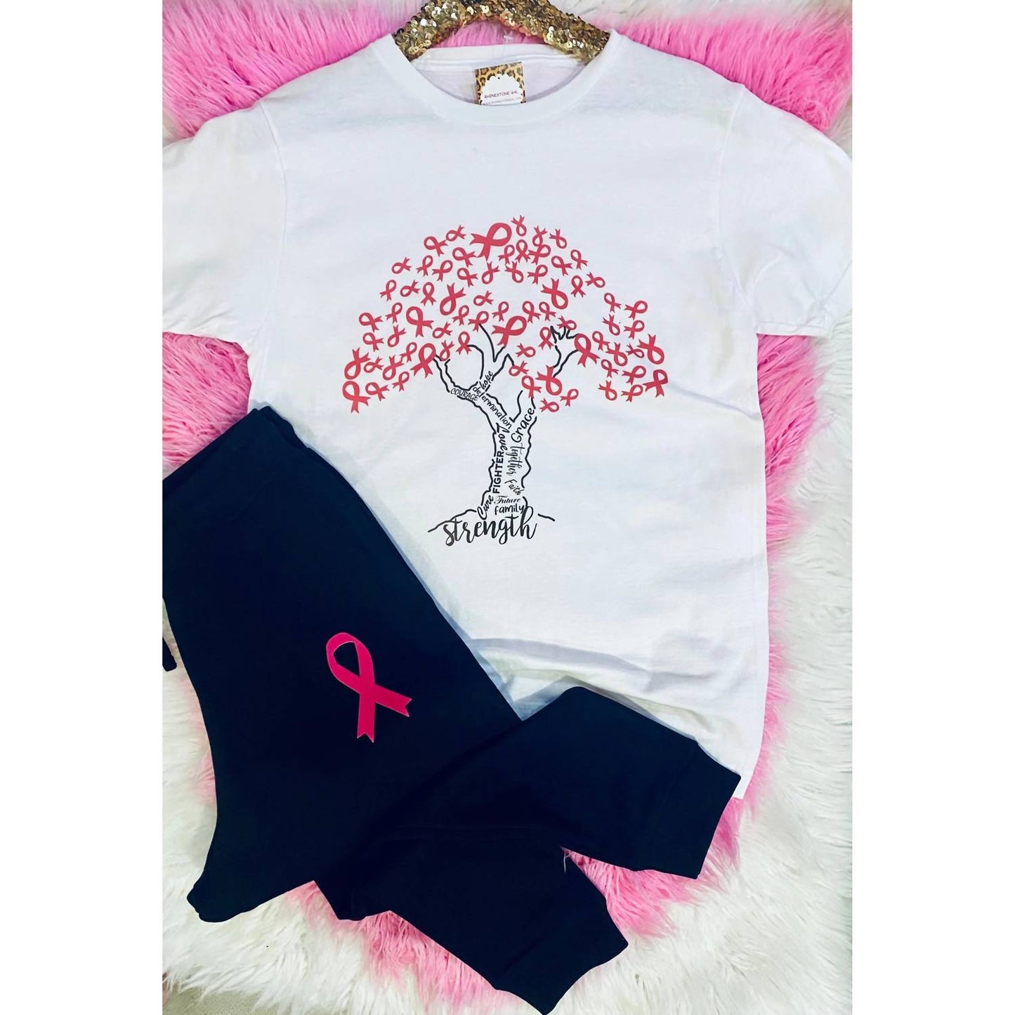 Midwest Tees - Women's Ribbon Tree Jogger Set