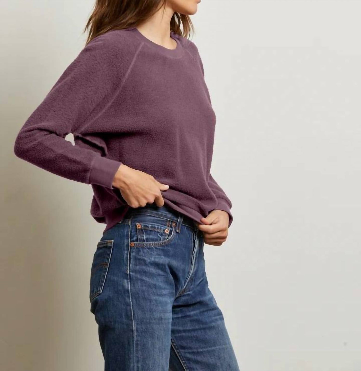 Perfectwhitetee - Women's Ziggy Fleece Shrunken Top