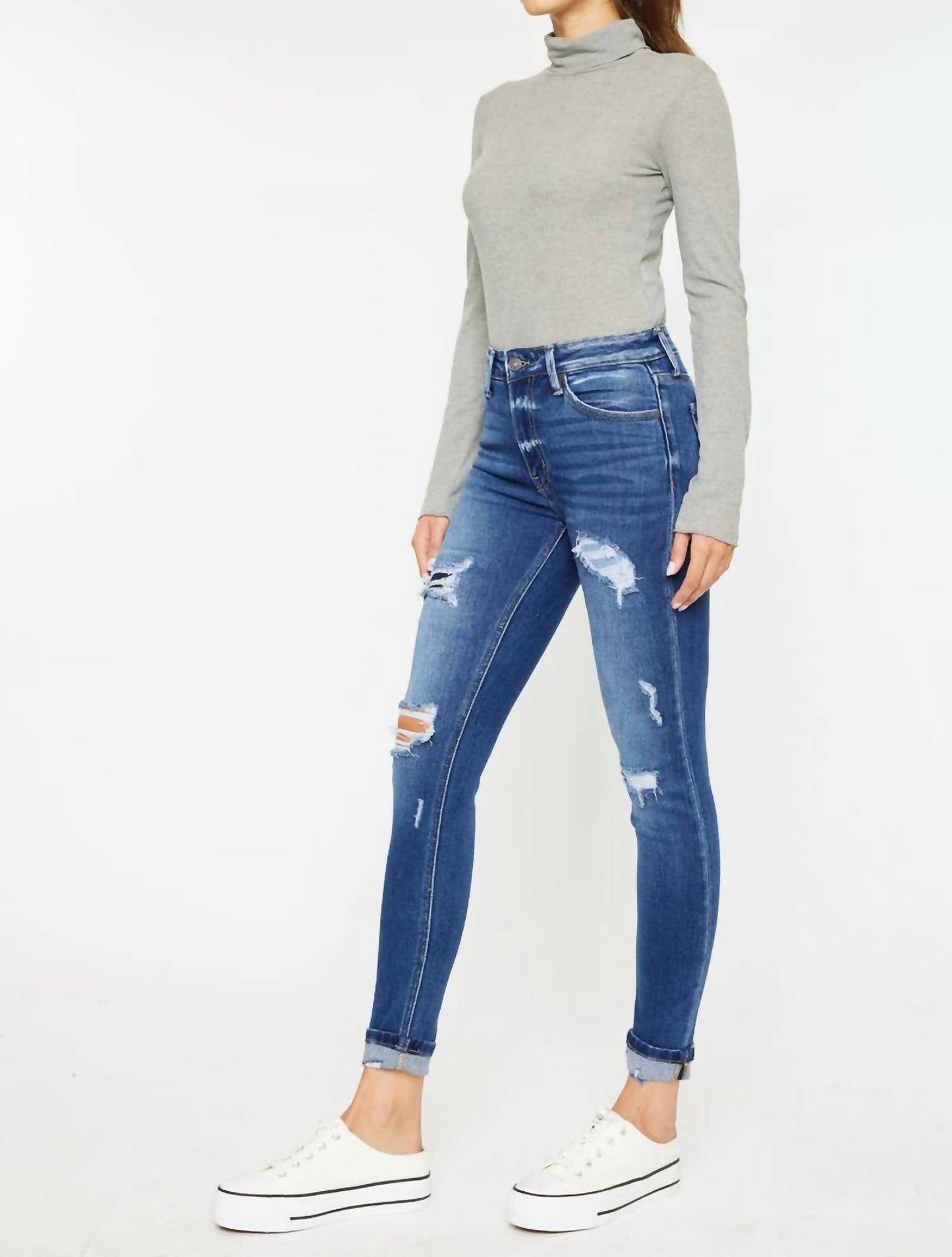 Kancan - High Rise Ankle Skinny Jeans