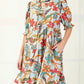 Easel - Peach Blossom Short Dress