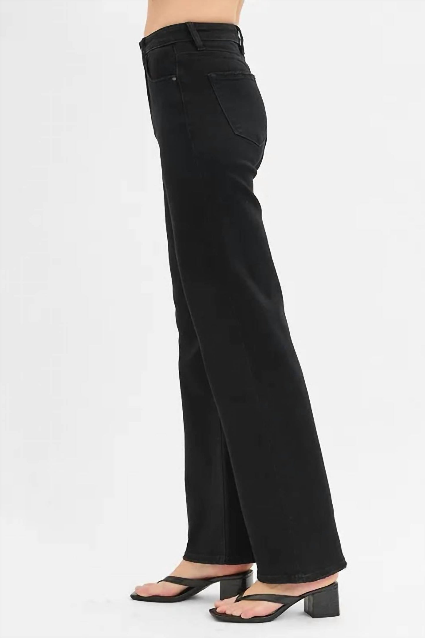 Trendsi - Women's Risen Full Size High Rise Wide Leg Jeans Plus Size