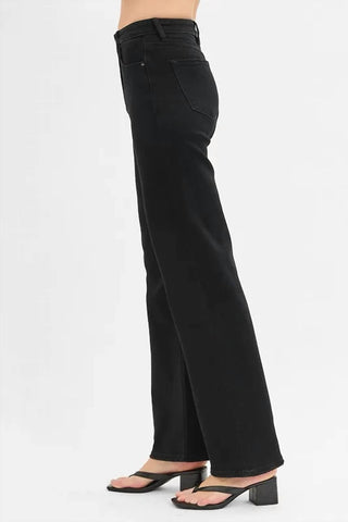 Trendsi - Women's Risen Full Size High Rise Wide Leg Jeans Plus Size