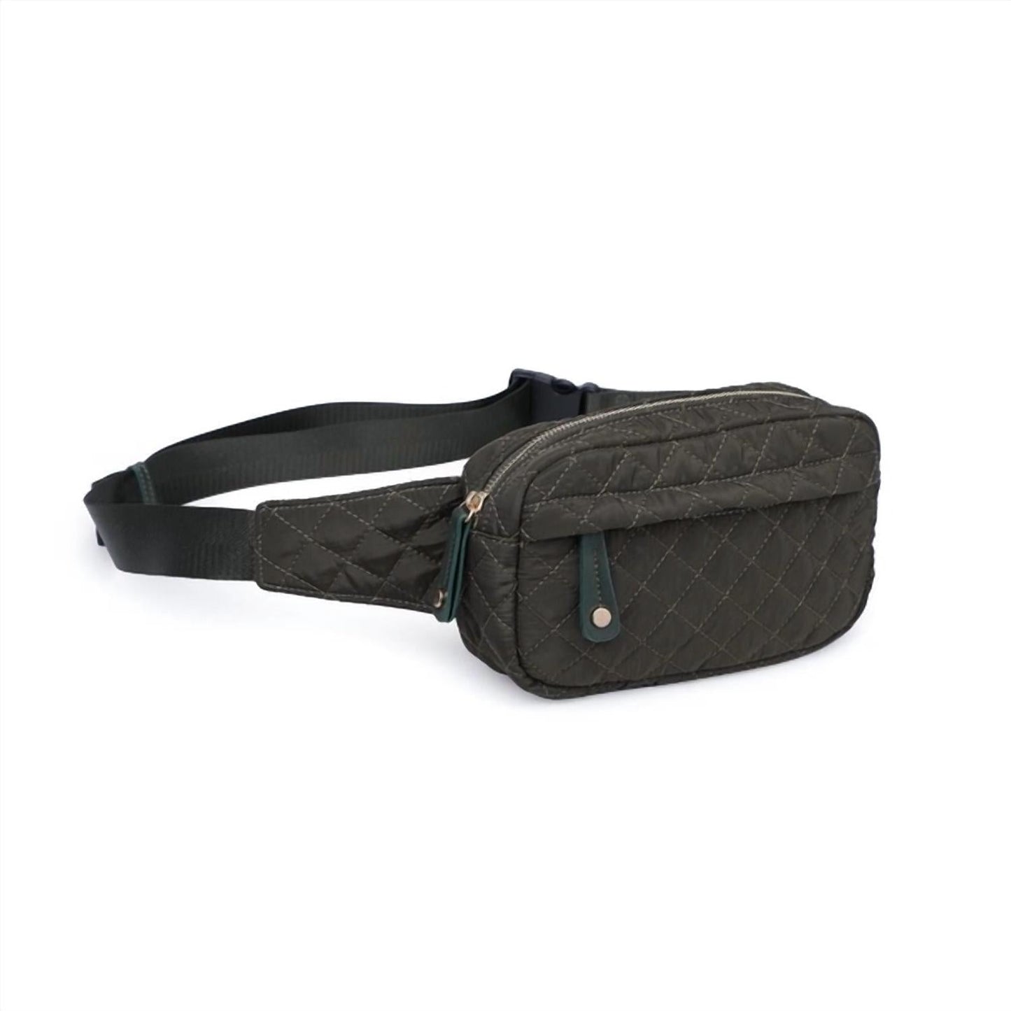 Urban Expressions - Teo Quilted Nylon Fanny Pack Belt Bag Sling Bag