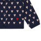 Bonton - Cardigan Infantil de Malha Jacquard Duplo com Corações