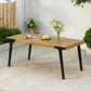Acacia Wood Patio Dining Table, 69'L Rectangle Outdoor Table