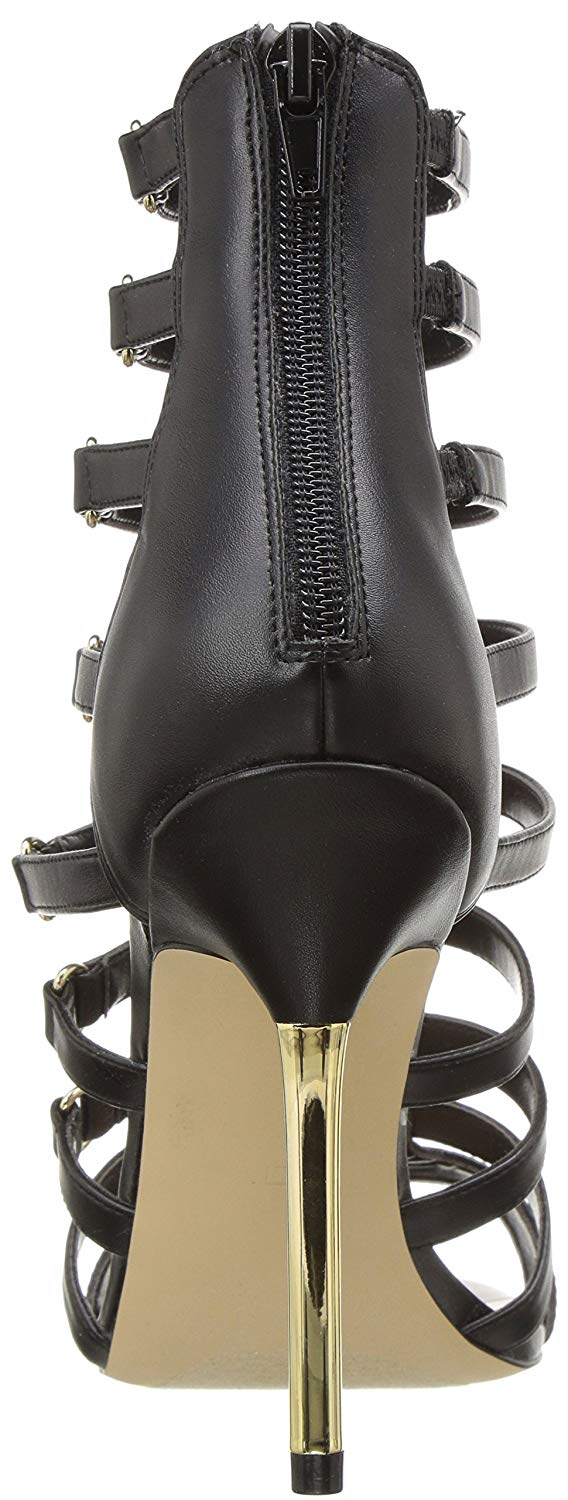 Sandália de Salto Unaclya Aldo Feminina Preta Tamanho 11 B