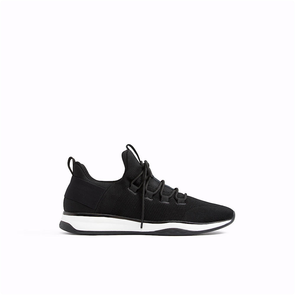 Tênis feminino Aldo de tecido cano baixo com cadarço, preto, tamanho 8,5
