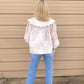 Aureum - Felicity Scallop Collar Tile Print Blouse