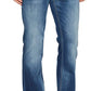 Calça jeans masculina Buffalo David Bitton Slim Straight Fit Evan X Stretch Azul Tamanho 34X30