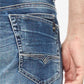 Calça jeans masculina Buffalo David Bitton Slim Straight Fit Evan X Stretch Azul Tamanho 34X30