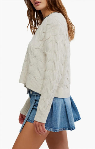 Free People - Suéter com gola alta e lavagem