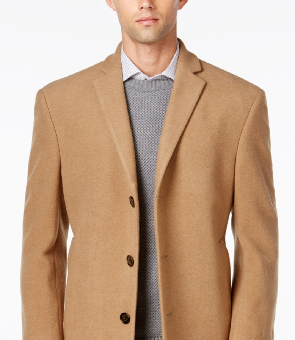 Sobretudo Calvin Klein Prosper Wool Blend X Fit Masculino Marrom Tamanho 48