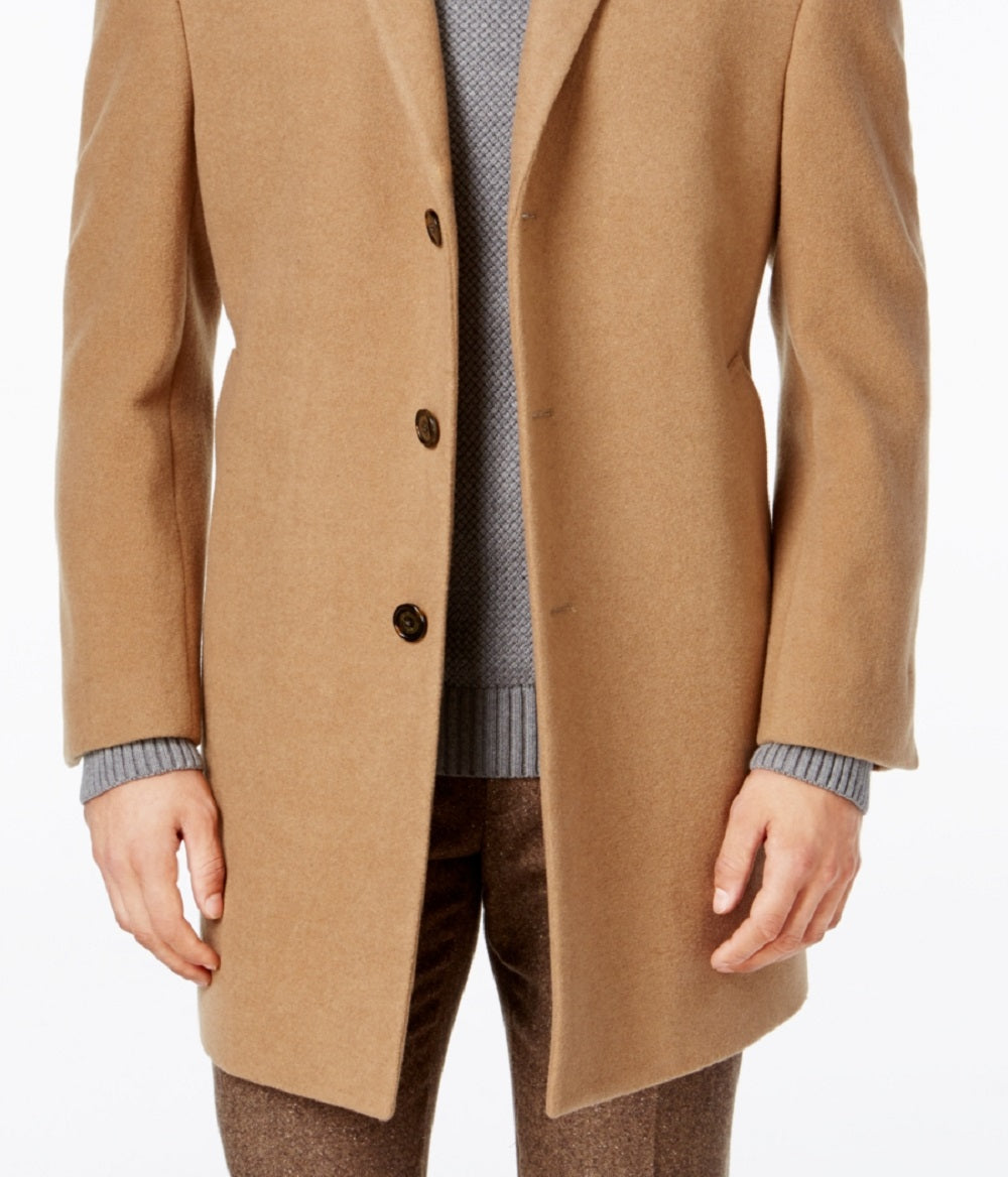 Sobretudo Calvin Klein Prosper Wool Blend X Fit Masculino Marrom Tamanho 48