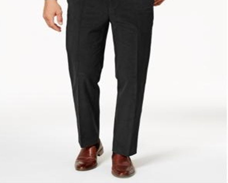 Calça de veludo cotelê elástica Ralph Lauren masculina, ajuste clássico, preta, tamanho 33x30