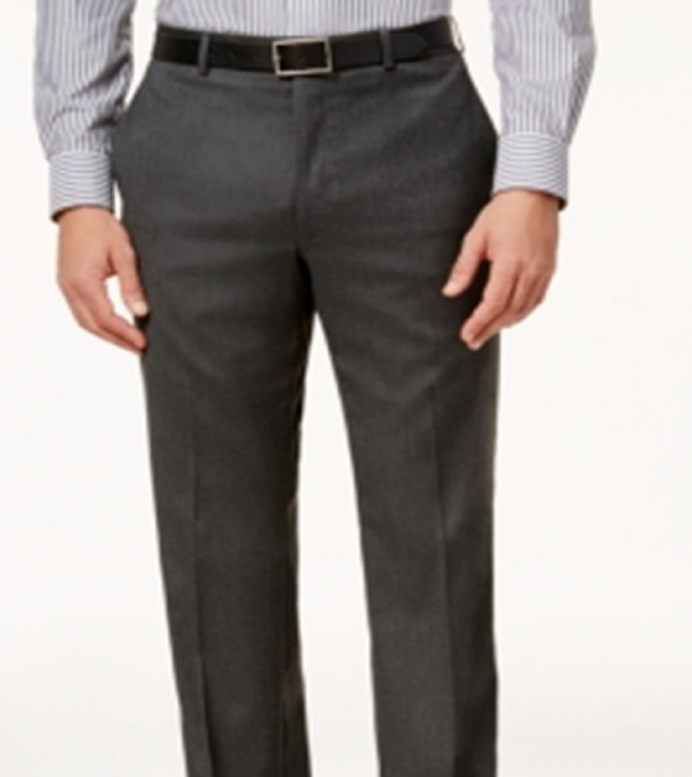 Calça social Calvin Klein Covert Twill Ultraflex masculina cinza tamanho 36x34