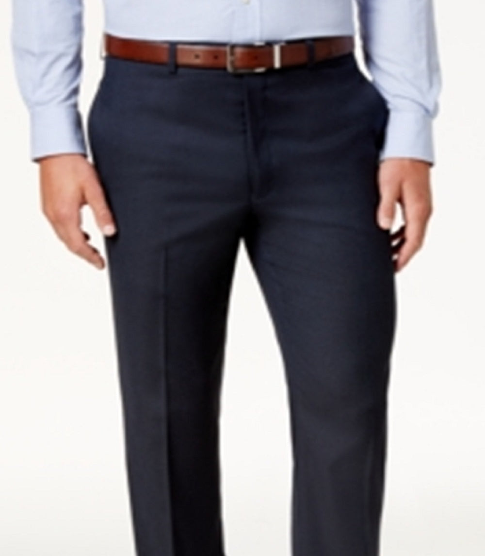 Calça social Calvin Klein Covert Twill Ultraflex masculina, azul, tamanho 38x34