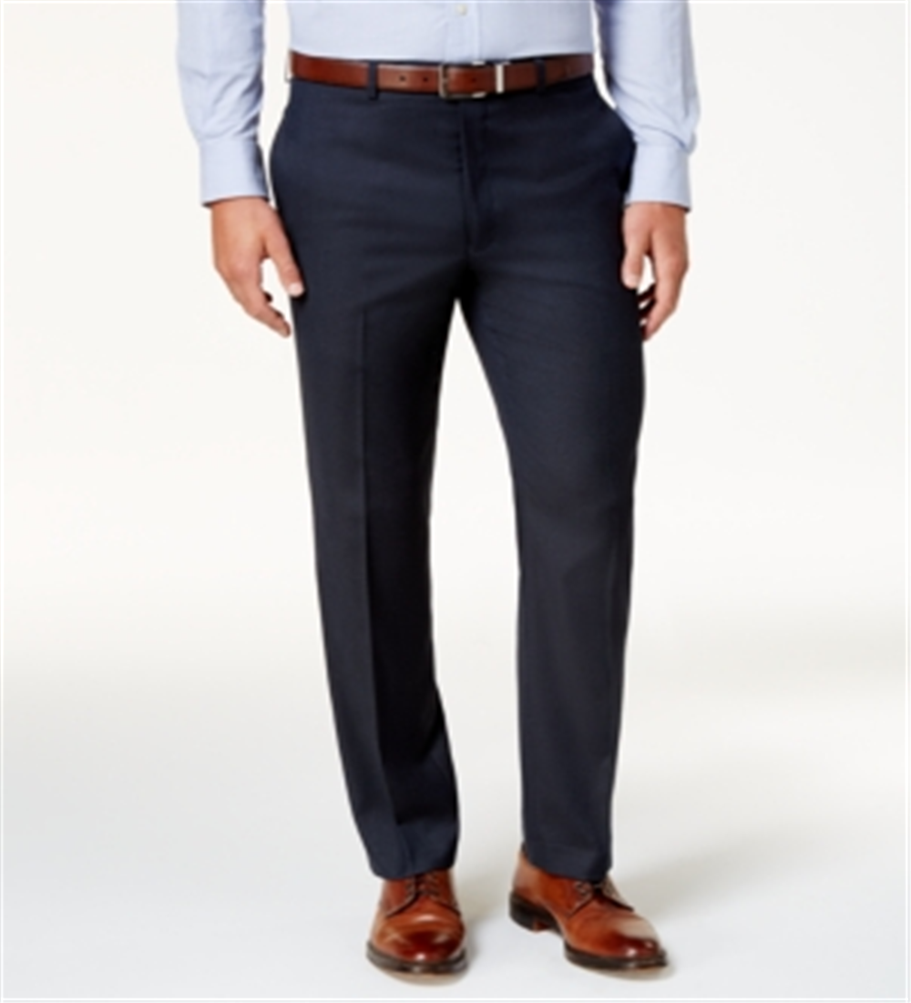 Calça social Calvin Klein Covert Twill Ultraflex masculina, azul, tamanho 38x34