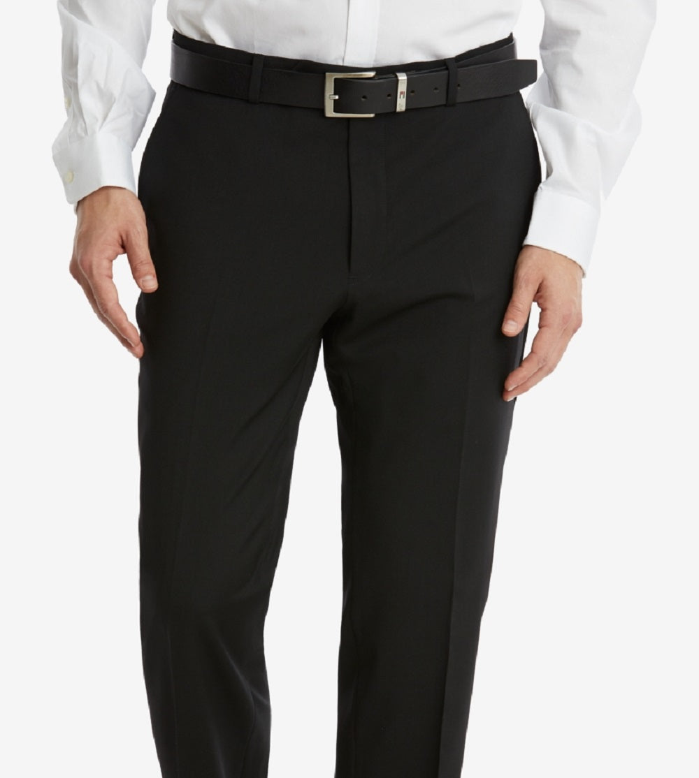 Calça de terno Tommy Hilfiger Modern Fit Th Flex Stretch Masculina Preta Tamanho 32X30