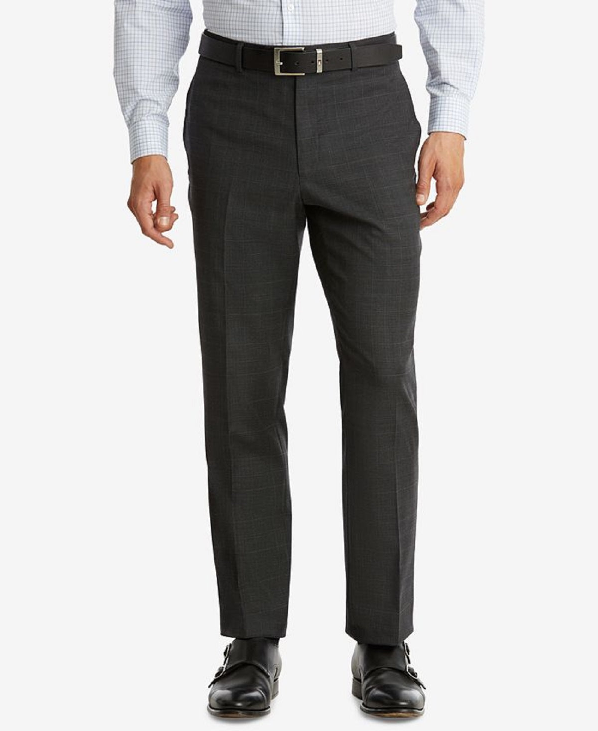 Calça de terno Tommy Hilfiger Modern Fit Th Flex Wool Masculina Cinza Tamanho 32X30