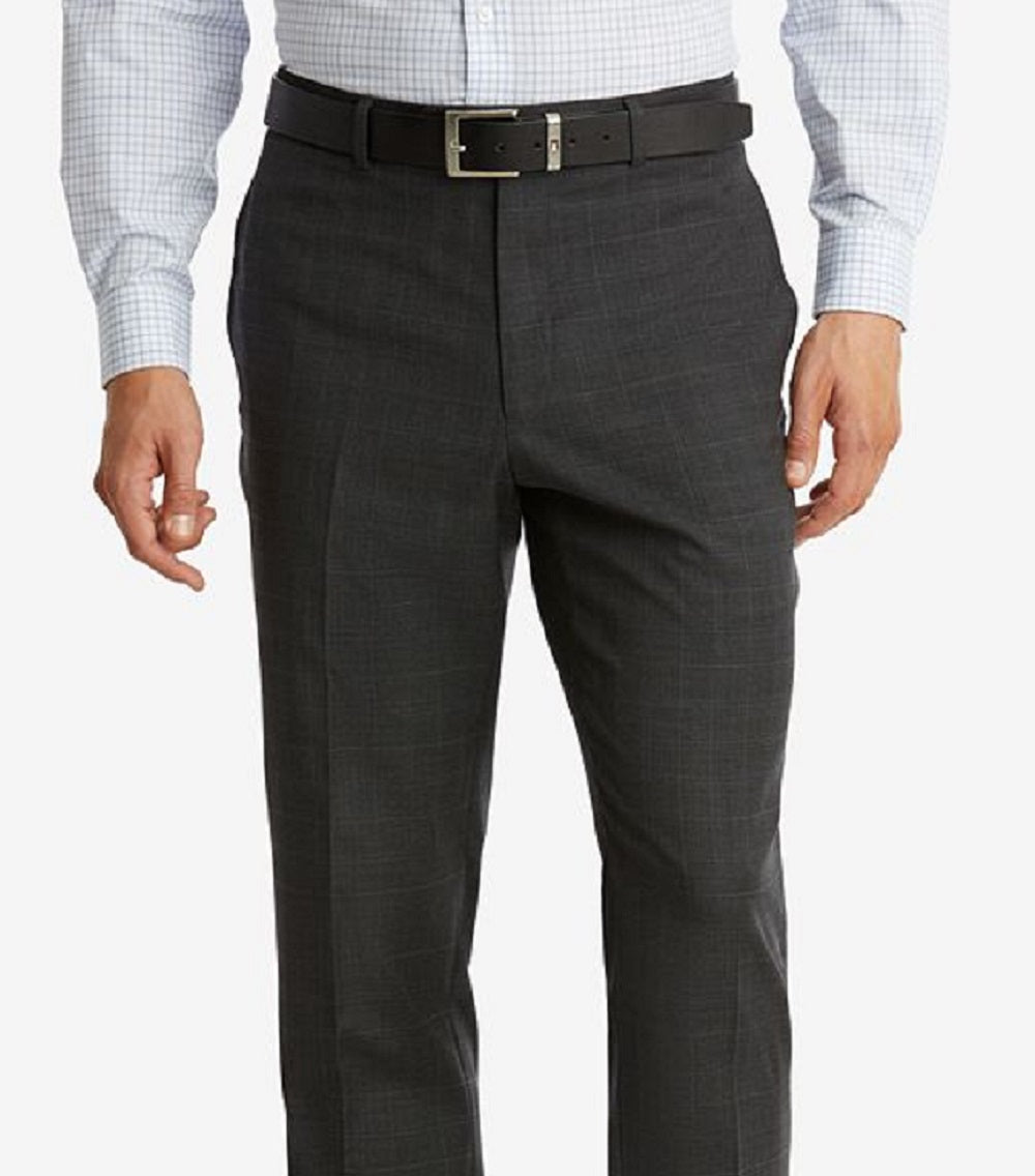 Calça de terno Tommy Hilfiger Modern Fit Th Flex Wool Masculina Cinza Tamanho 32X30