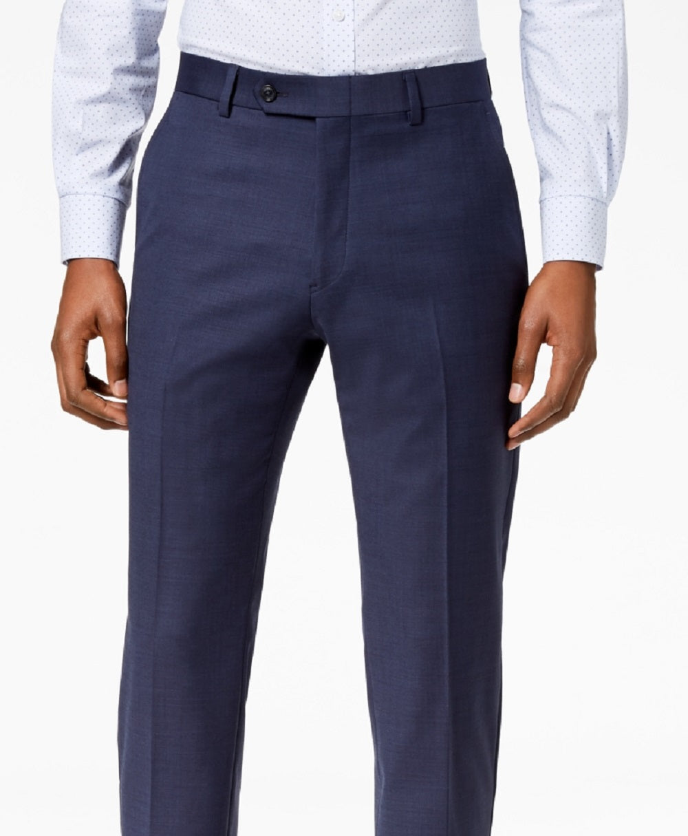 Calça de terno Tommy Hilfiger Modern Fit Th Flex Stretch Masculina Azul Tamanho 44X30