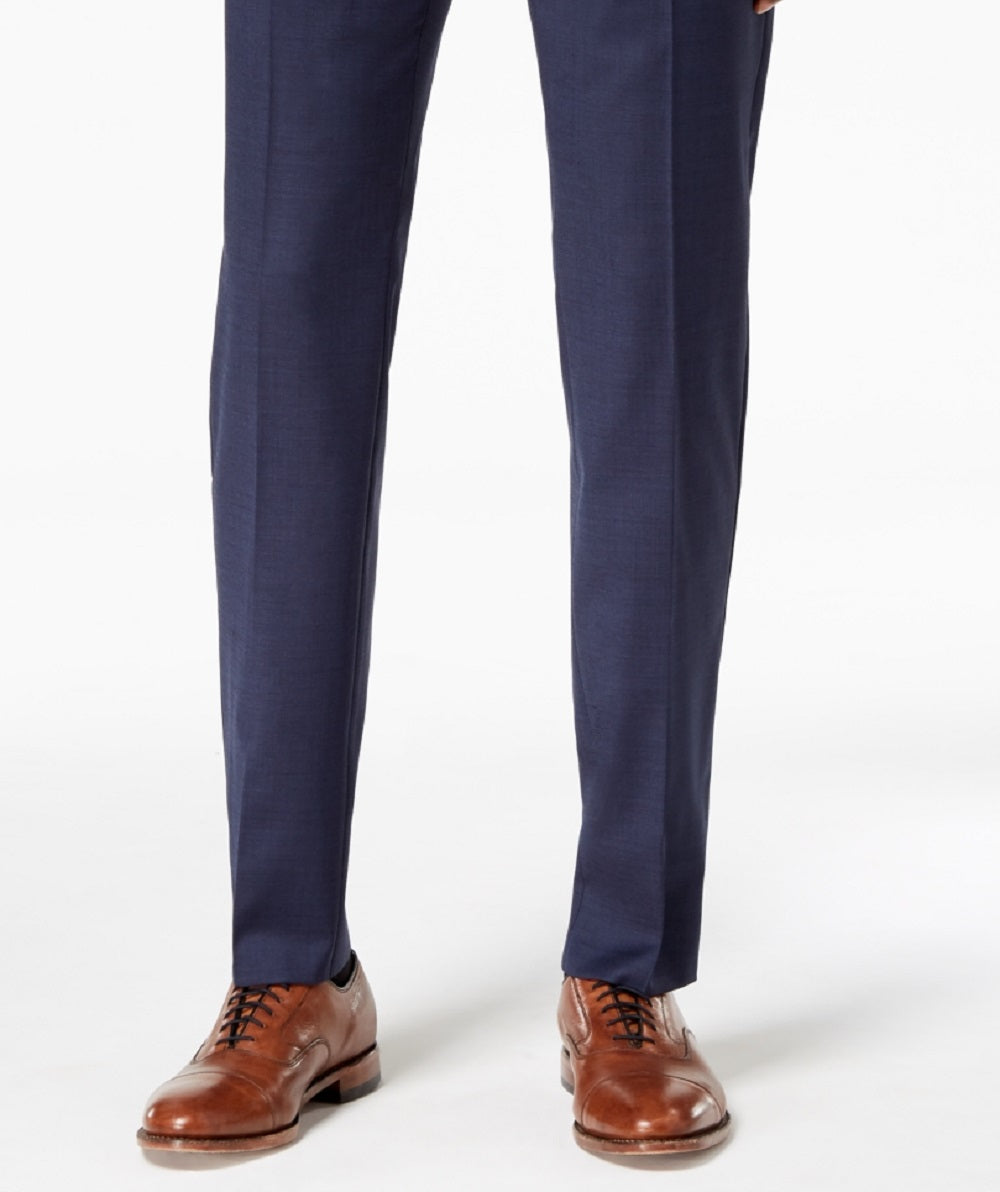 Calça de terno Tommy Hilfiger Modern Fit Th Flex Stretch Masculina Azul Tamanho 44X30