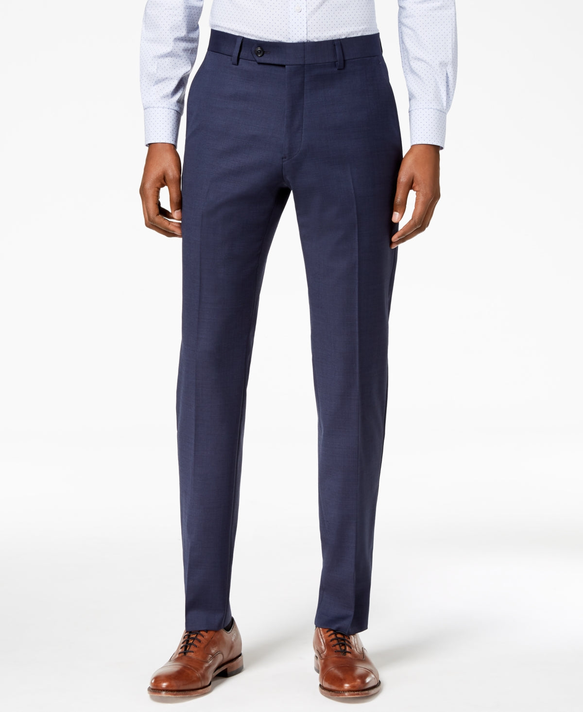 Calça de terno Tommy Hilfiger Modern Fit Th Flex Stretch Masculina Azul Tamanho 44X30