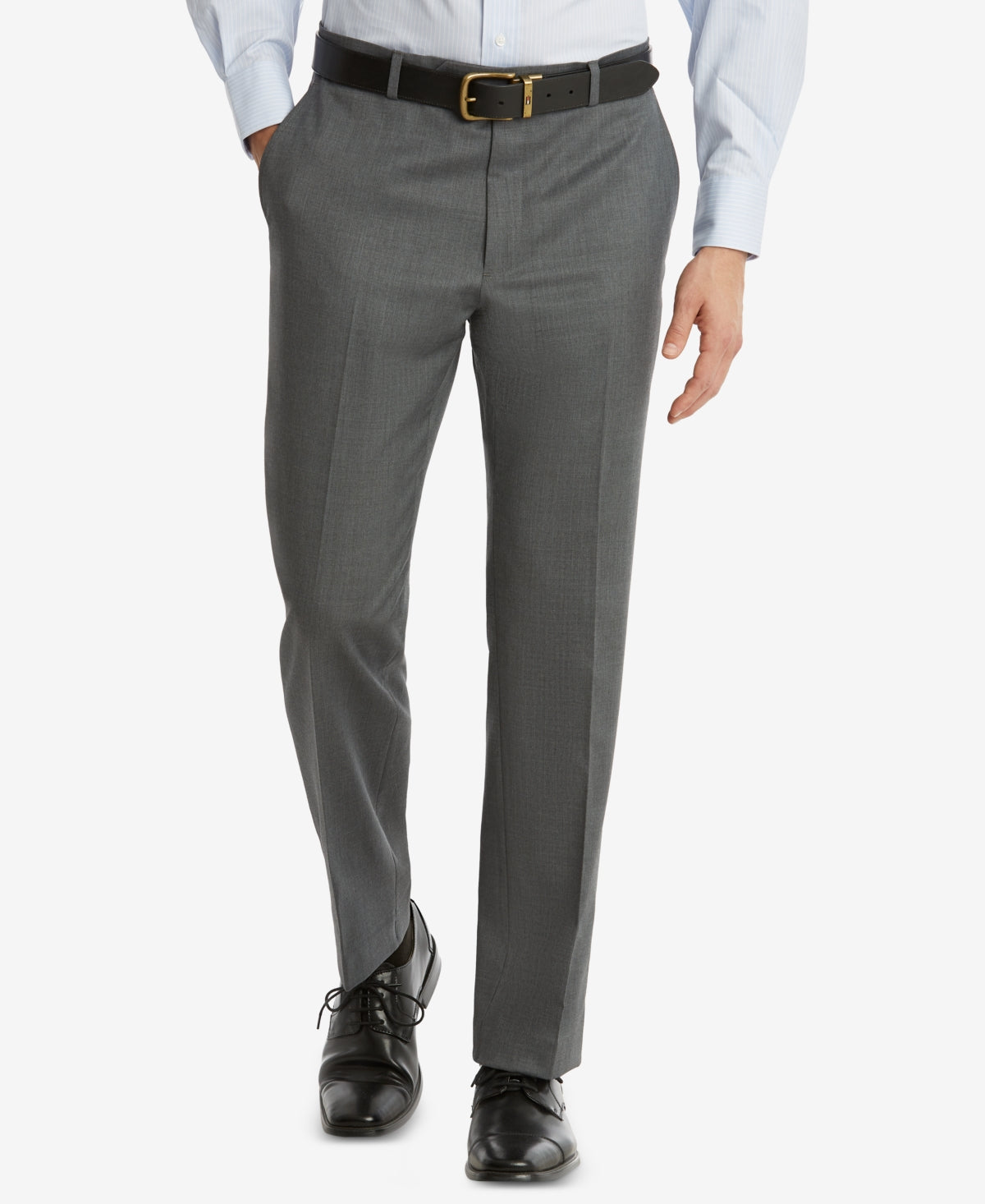Calça de terno Tommy Hilfiger Modern Fit Th Flex Stretch Masculina Cinza Tamanho 32X32