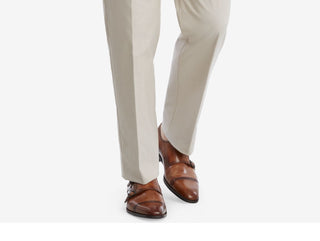 Tommy Hilfiger Masculino Modern Fit Th Flex Stretch Chambray Terno Calça Separada Marrom Tamanho 36X30