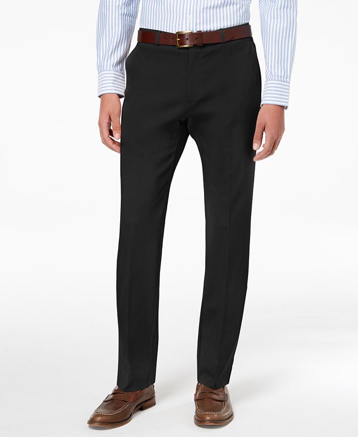 Calça Tommy Hilfiger Masculina Modern Fit Th Flex Stretch Comfort Solid Performance Preta Tamanho 33X32