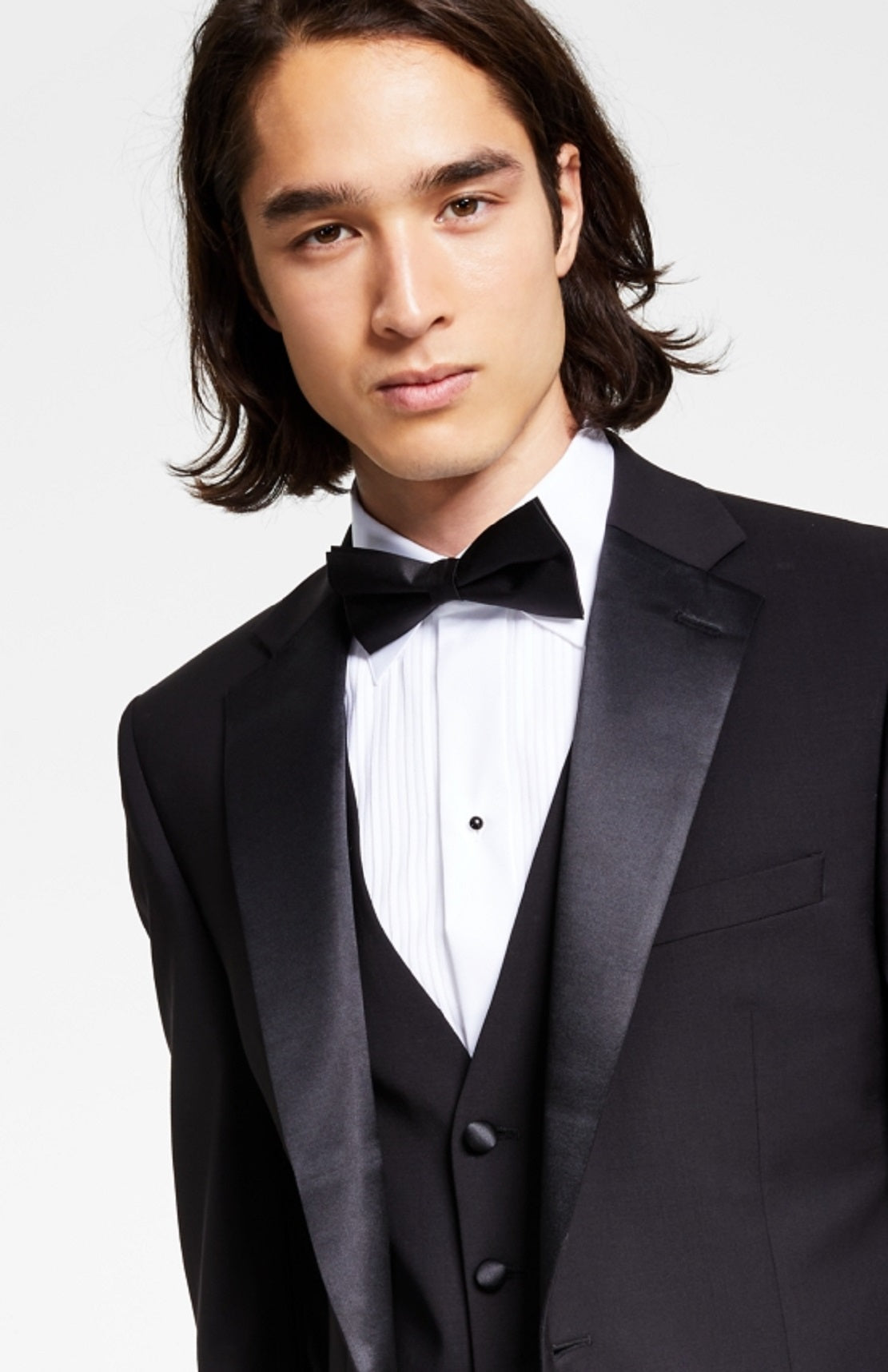 Jaqueta de smoking Calvin Klein X Fit Slim Fit Infinite Stretch masculina, preta, tamanho 40