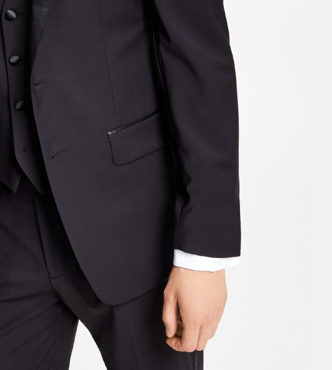 Jaqueta de smoking Calvin Klein X Fit Slim Fit Infinite Stretch masculina, preta, tamanho 40