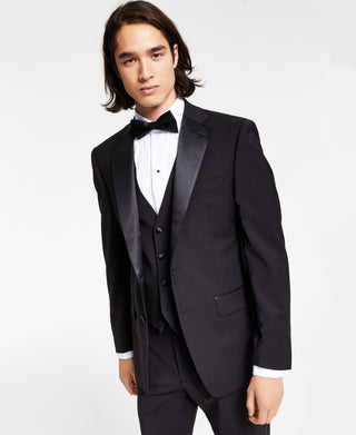 Calvin Klein Men's X Fit Slim Fit Infinite Stretch Tuxedo Jacket Black Size 40