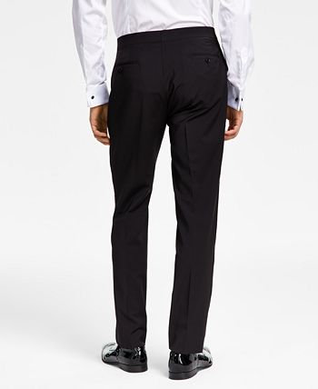 Calça de terno slim fit infinita elástica masculina Calvin Klein preta tamanho 38x30